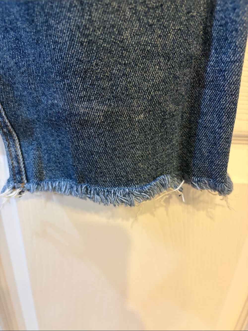 Kut from the Kloth Distressed Cropped Blue Denim Jeans - Picture 11 of 11